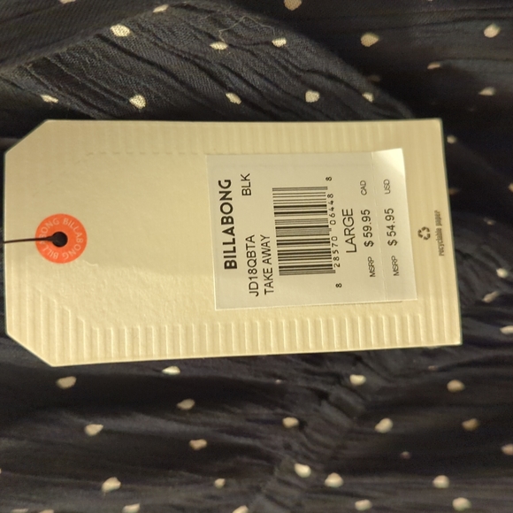 Billabong Long Sleeve Mini Polka Dot Dress - Picture 6 of 14